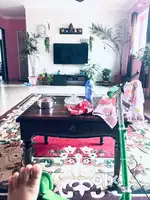  an apartment with two bedrooms, one hall, and one kitchen,