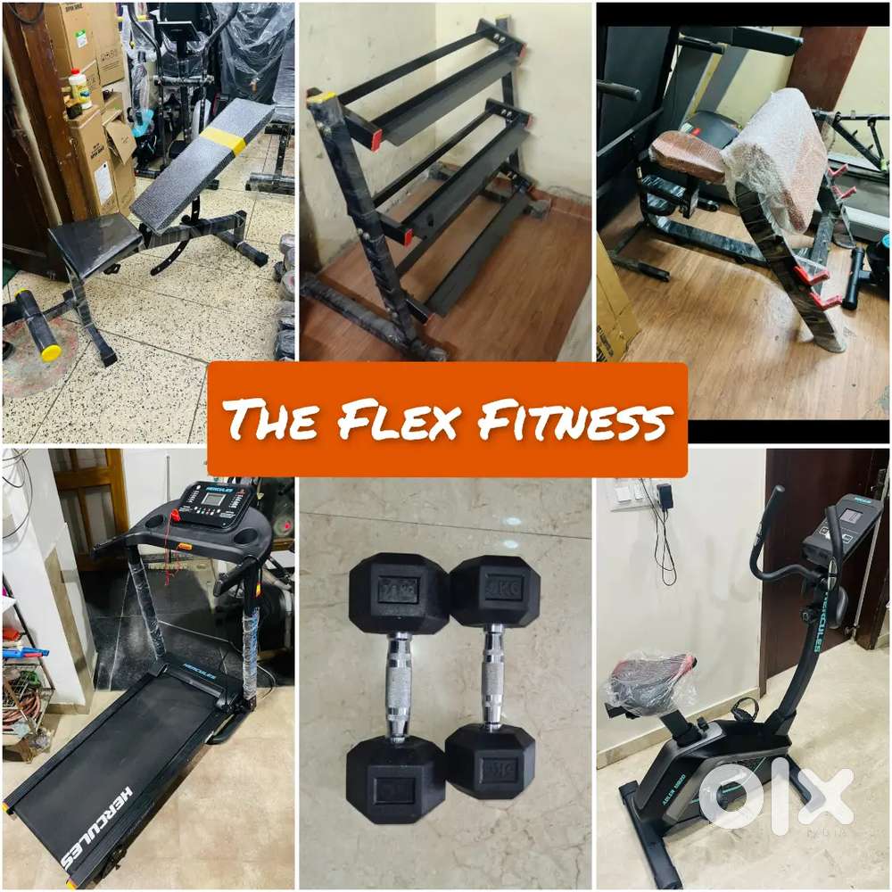 All gym equipment treadmill or exercise cycles