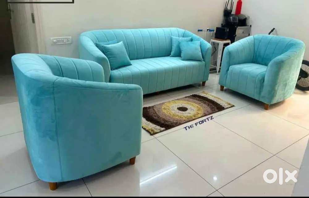 3+1+1 sofa set with beautiful colour and unique design with pillows