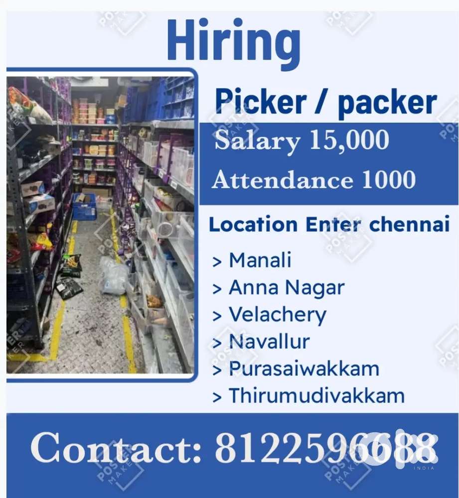 Zepto picker packer Male / Female