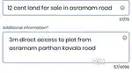 12 cent land for sale in asramam road