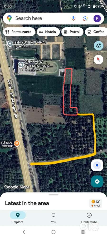 Agriculture land sale in Rampur manhiram near shakumbri vihar colony.