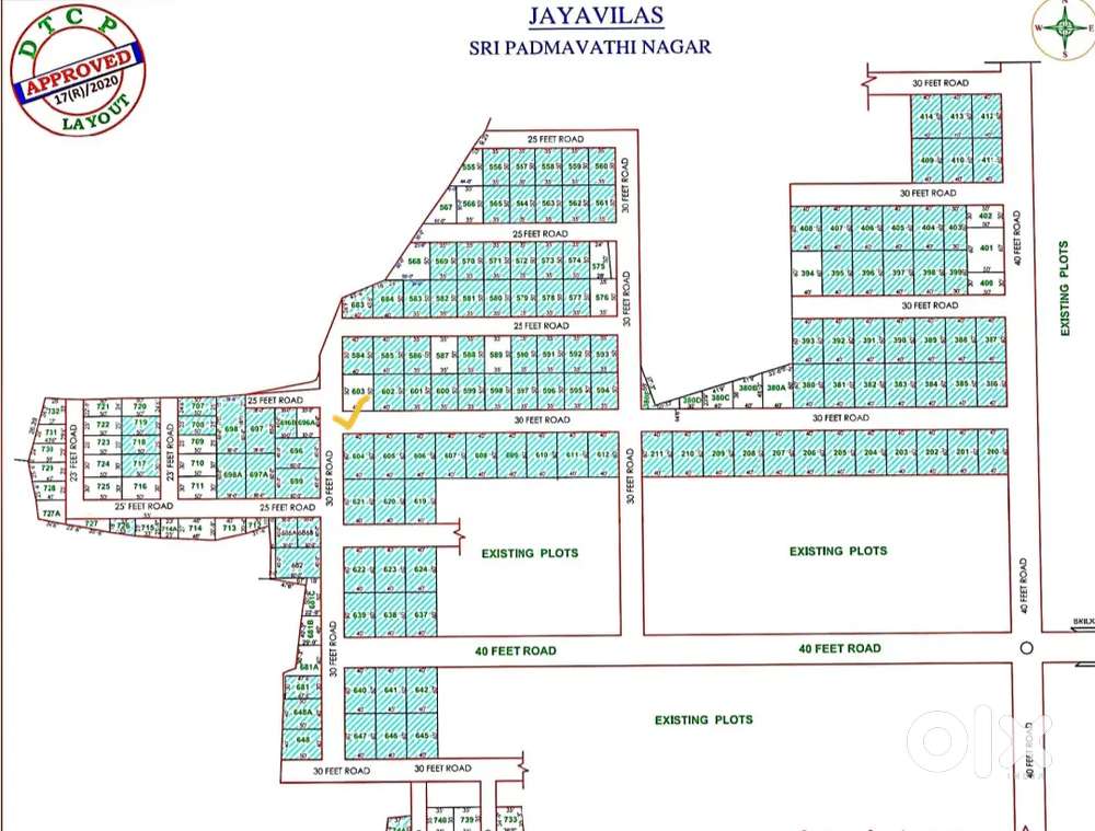 DTC approval land 30 feet corner  plot Apan Tirupati