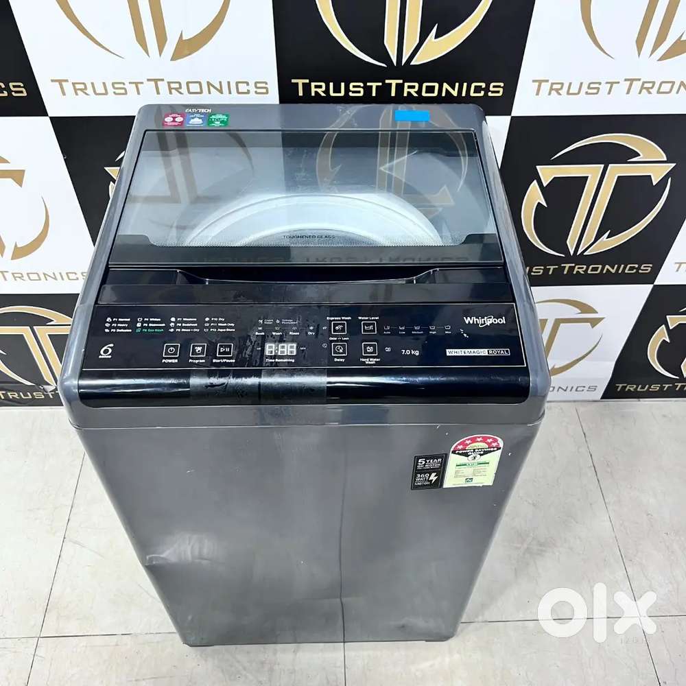 7kg 5 star rating Grey whirlpool top load washing machine
