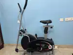 Orbitrack exercise cycle and dumbles set