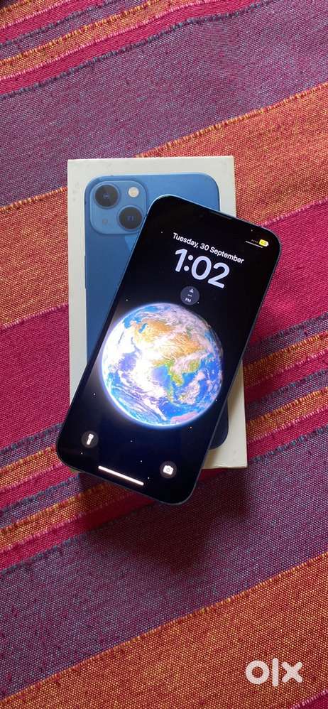 iphone 13 128 gb blue color with box