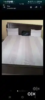 Box bed new condition and 3 seated setty bed is without matress