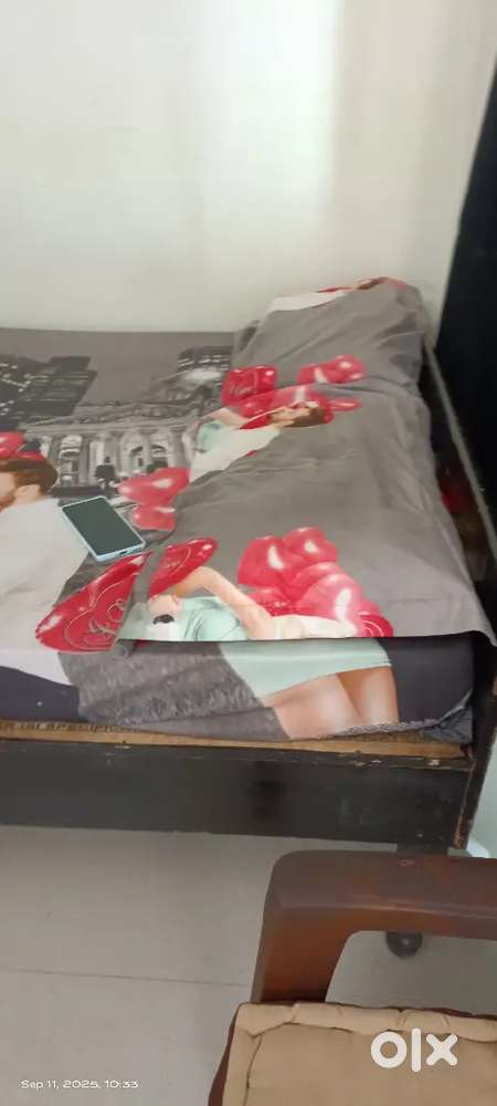 Double bed with mattress