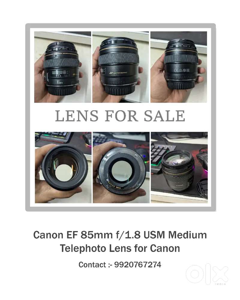 Canon EF 85mm f/1.8 lens