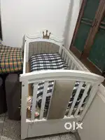 Baby cot with mattress storage price negotiable