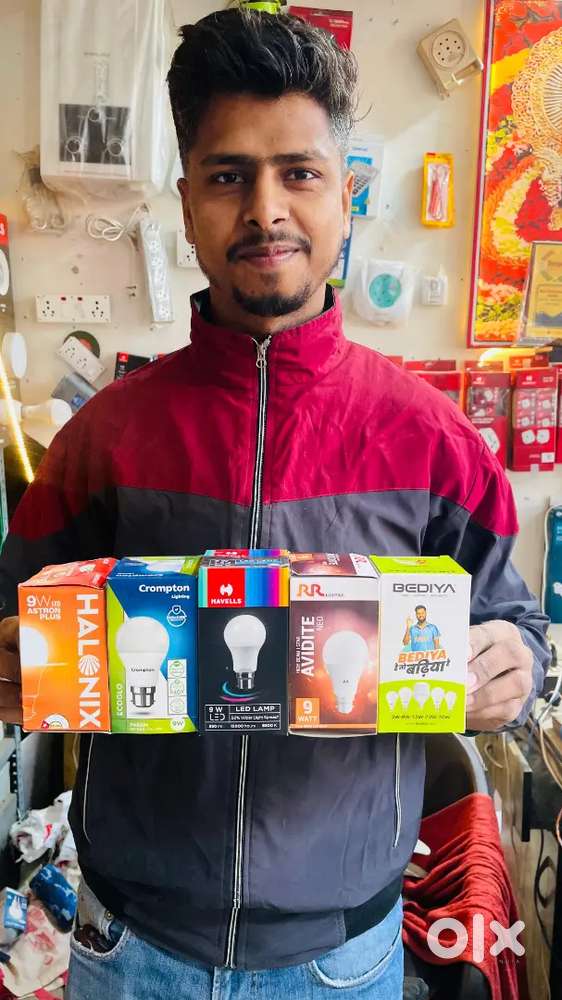 40/-          9Watt LED Bulb Havells/ Bajaj/crompton/Halonix/ETC