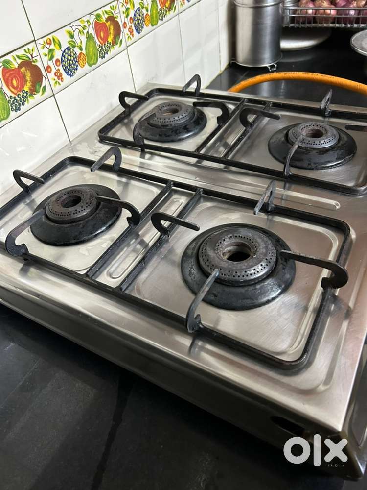 GAS STOVE  choola 4 burner HEAVY STEEL SUN FLAME Working condition
