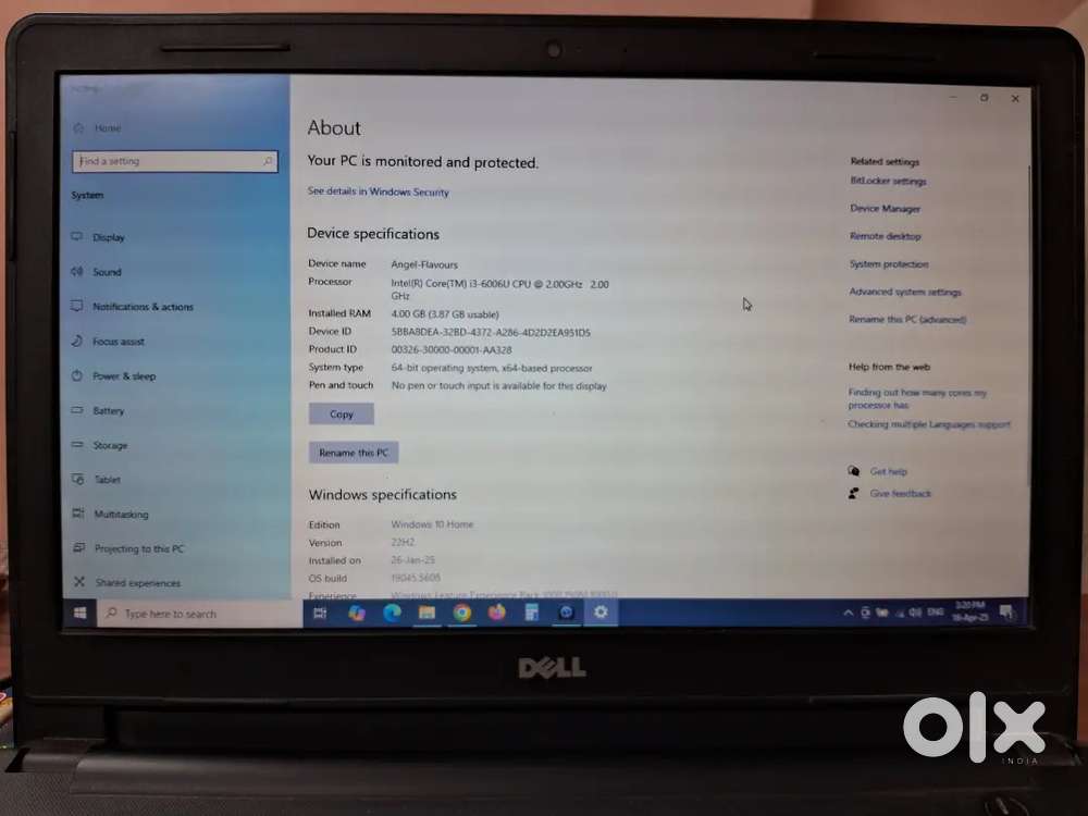 Dell Laptop Dell Geniun Condition