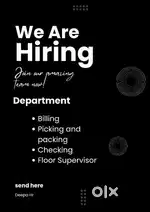 We are hiring supervisor executive for warehouse