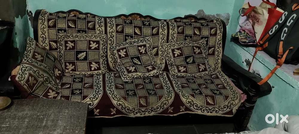 New brand sofa with two chairs and table also