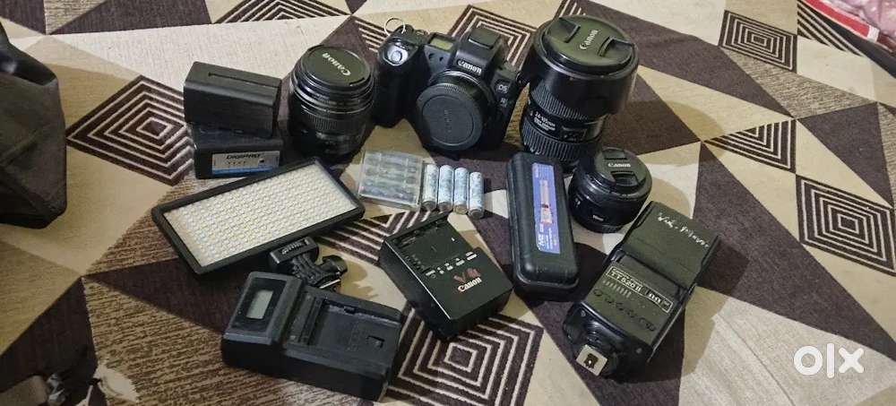 Canon R with E mount and ef lans