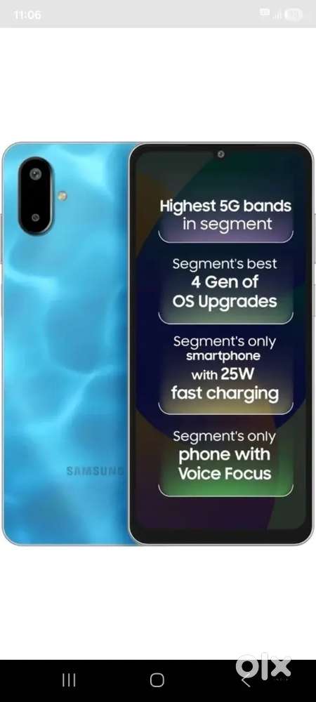 F06 5G android 16 ,month old 6/128 with box with cover with glass gard