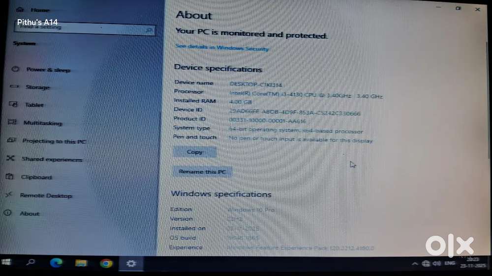 Desktop system for sale (all equipments)