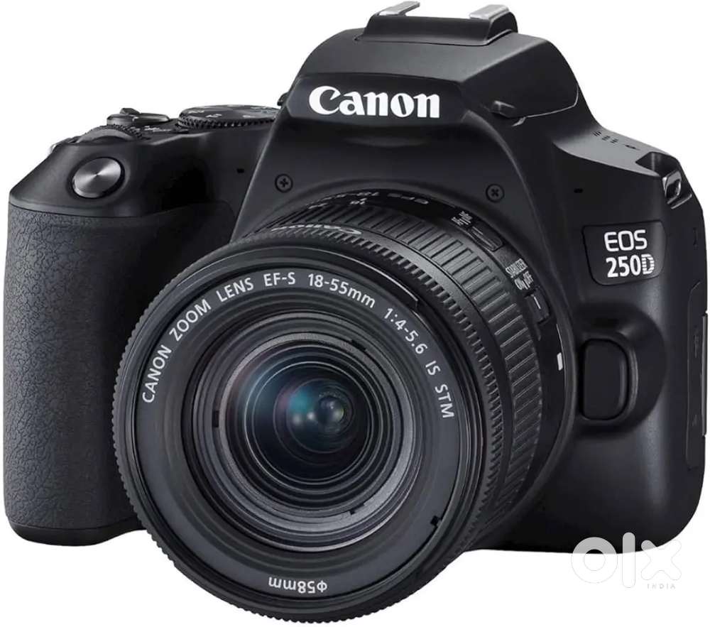 Canon EOS 250d with 18-55mm and 70-300mm lens with extra battery
