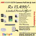 CCTV Camera full set with installation Hikvision brand