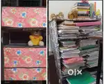 Metal Rack with wooden cupboard