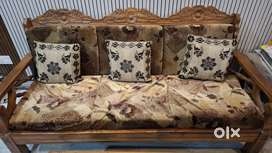 Sell 5 seater(3+2) wooden sofa set