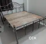 Double iron bed cot with minimal usage for sale