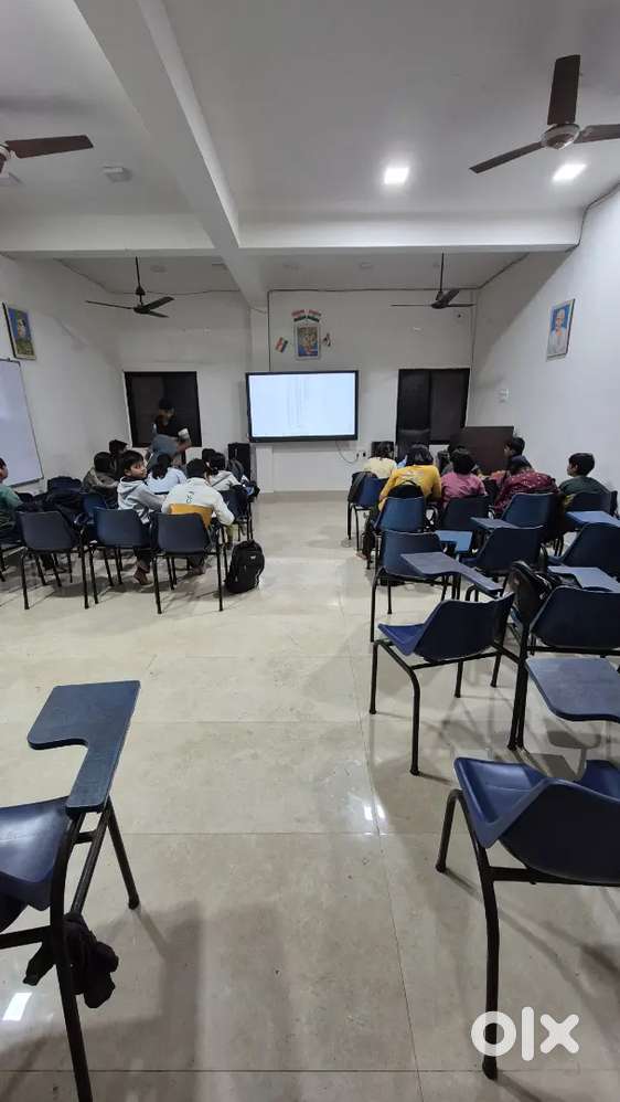 Hall space available for rent for coaching and library . Office