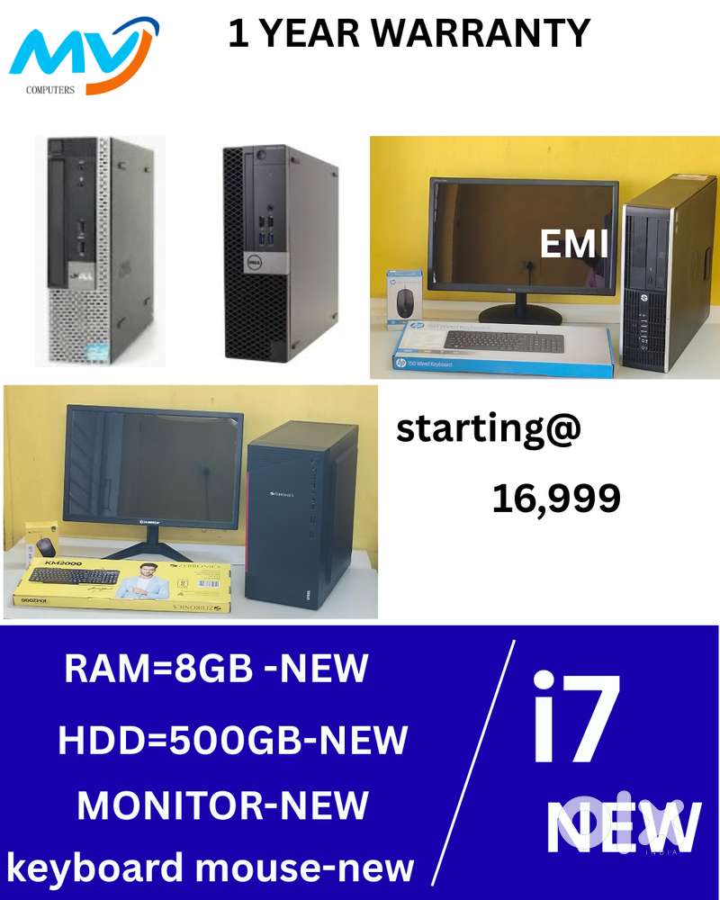 Hard disk - 500GB  Starting @ 16,999  Cash on home delivery  Desktop