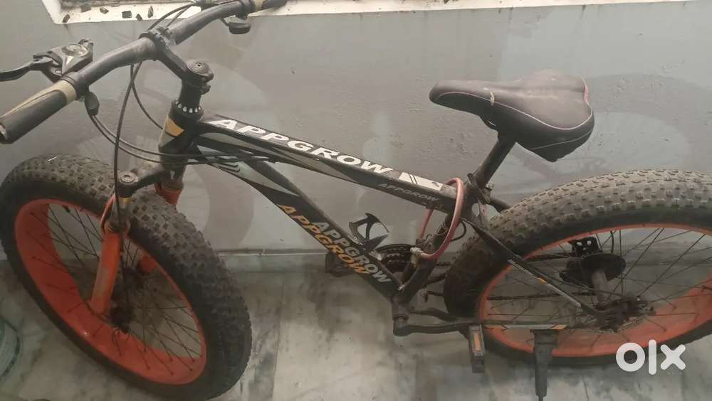Orange fat bike