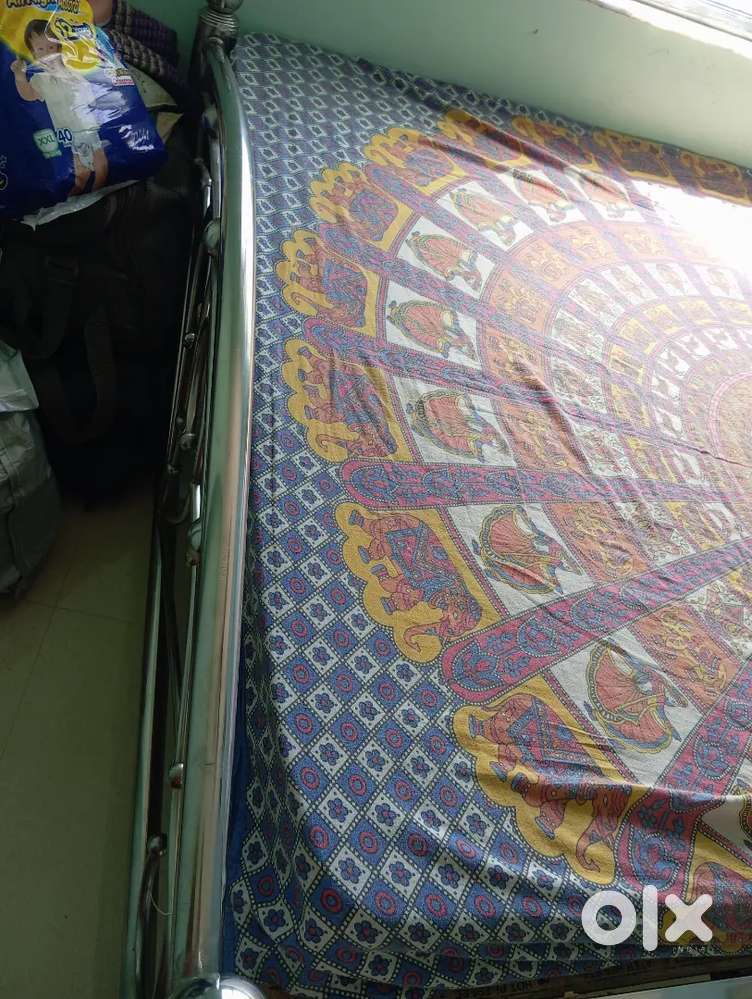 Double size steel bed