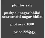 Smriti nagar bhilai pushpak nagar bhilai plot for sale