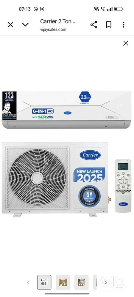 Carrier split ac new as condition