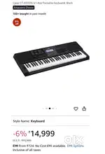 Casio CT-X870IN 61-Key Portable Keyboard, Black
