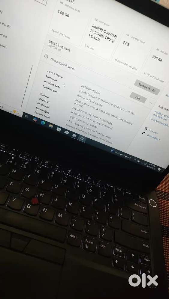 Lenovo ThinkPad E14 - Core i7 10th Gen  AMD Radeon Graphics  MINT