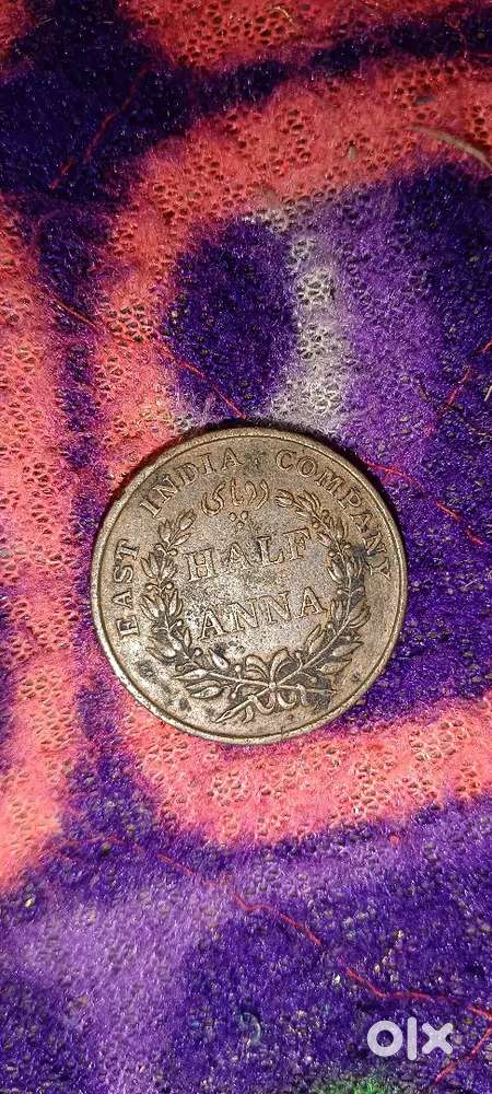 Old coins  half anna