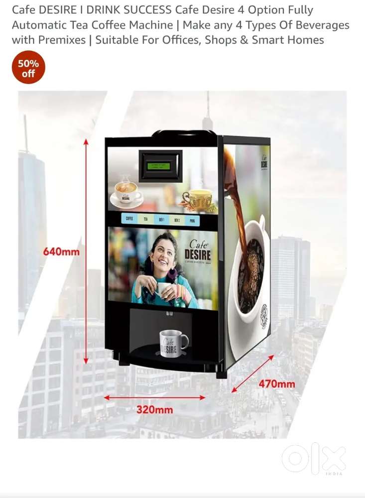 Coffee vending --Cafe Desire 4 Option Fully Automatic