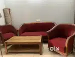 5 Seater Sofa + Wooden Table