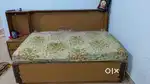 Double Bed with storage and mattress.