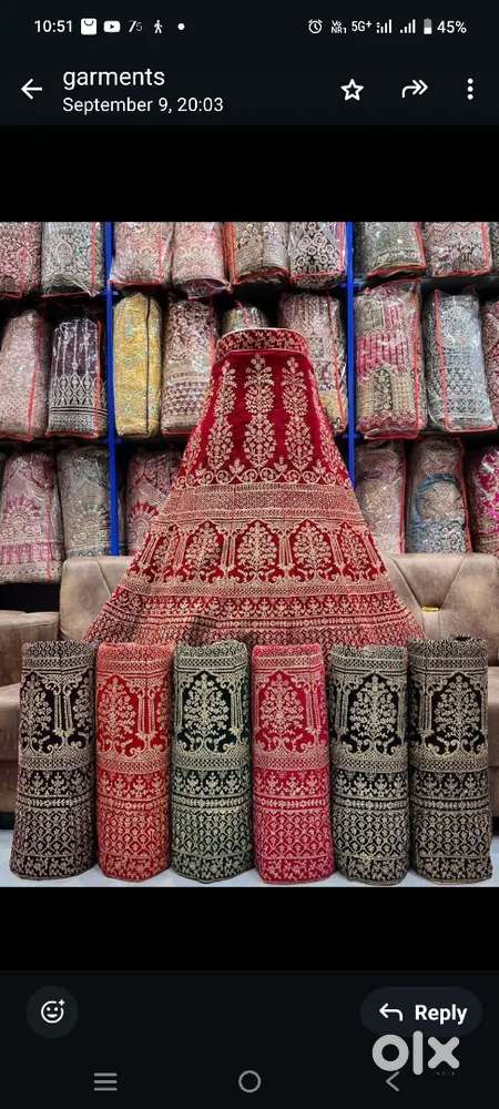 heavy bridal lehnga chunni