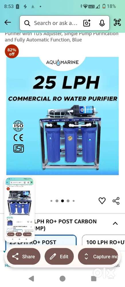 Ro 25lph water purifier