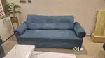 Blue velvet 5 Seater Sofa Set with center table