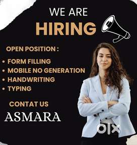 FORM FILLING ,TYPING & MOBILE NUMBER GENERATION (WORK FROM HOME)