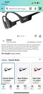 Shokz open run headphone