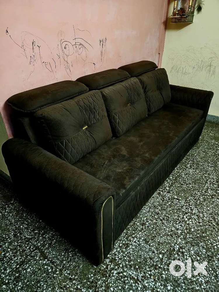 King size 4 seater sofa cum bed with storage