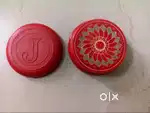 Original Antique Ivory Striker+Surco Champion Carrom Board with coins