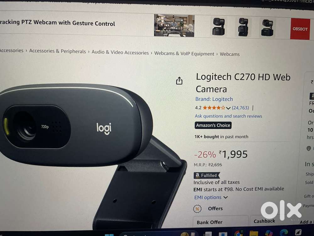 Logitech 720p web cam