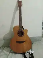 Wooden heart acoustic guitar