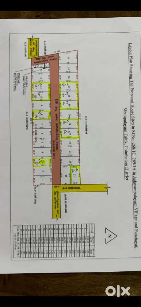 North faceing plot for sale