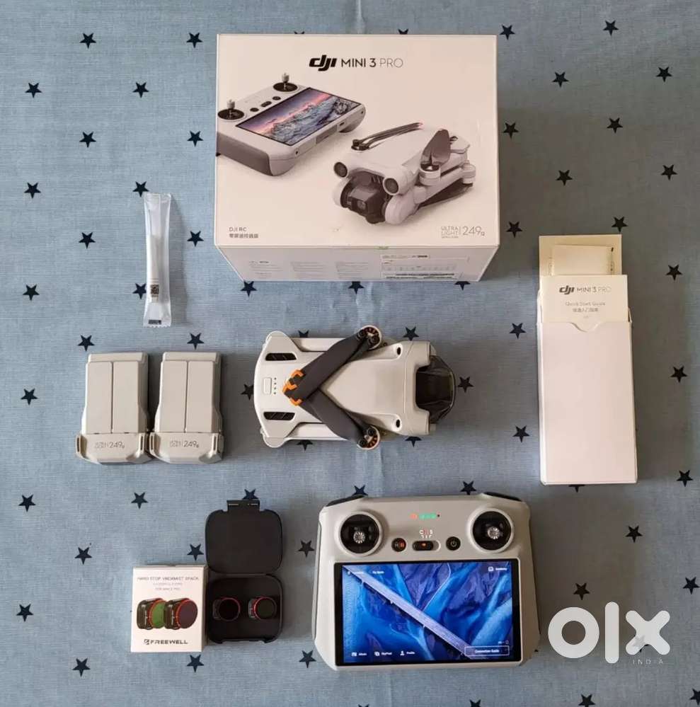 DJI MINI 3 PRO 4K + RC REMOTE + 2 Batteries(Freewell Filters+